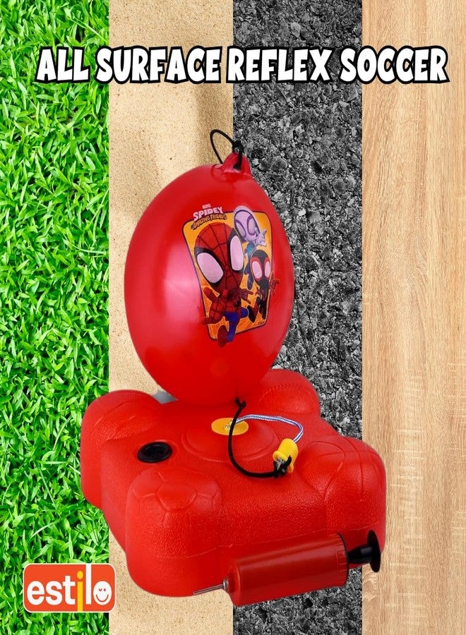 إستلو مجموعة ألعاب كرة القدم Estilo Reflex - مجموعة تدريب كرة قدم من 3 قطع للأطفال | تُحسّن الركل والمراوغة واللمسة الأولى والمهارات | مجموعة ألعاب كرة قدم | للأعمار من 4 سنوات فما فوق (سبايدرمان) - Image 2